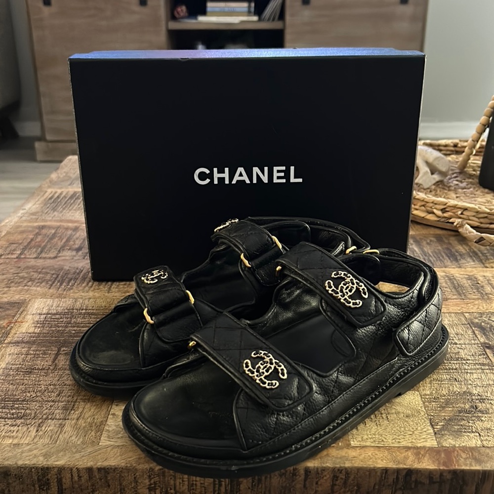 Chanel Quilted Dad Sandals
